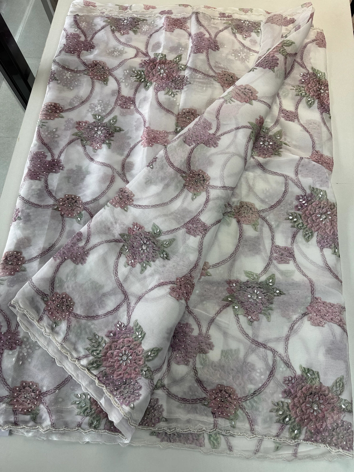 Georgette Organza Saree/ DD32