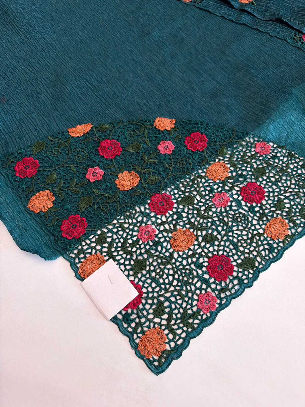 Crushed crape saree/ TU11