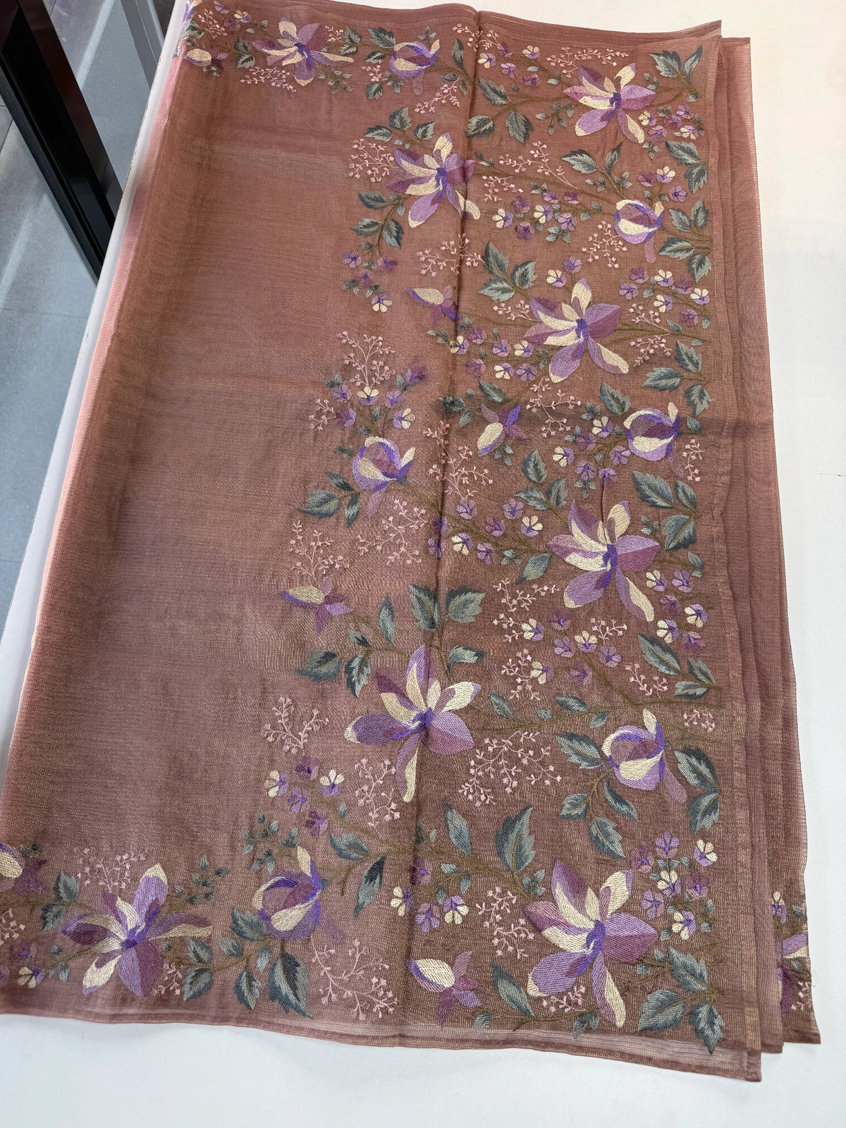 Crushed soft tissue Saree/ SR1397