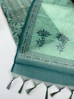 Tissue linen unstitched salwar set / C804