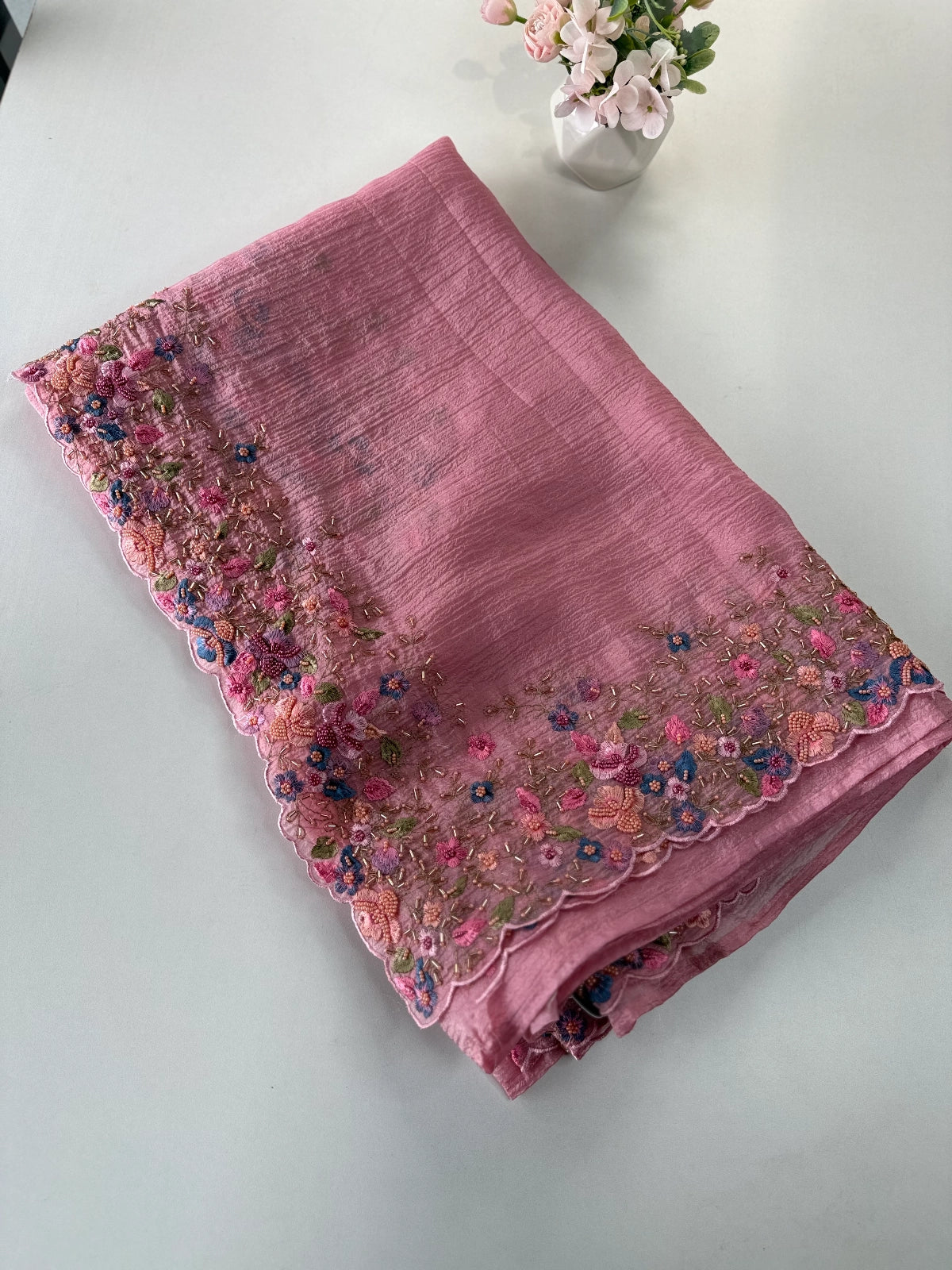Crushed Crape Saree / 920A