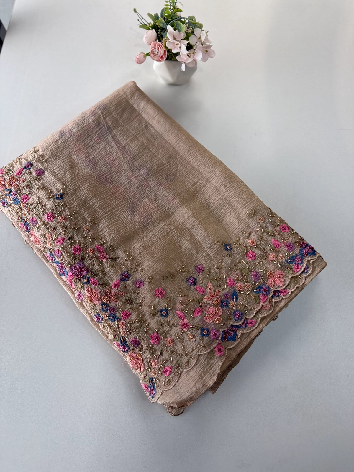 Crushed Crape Saree / 920A