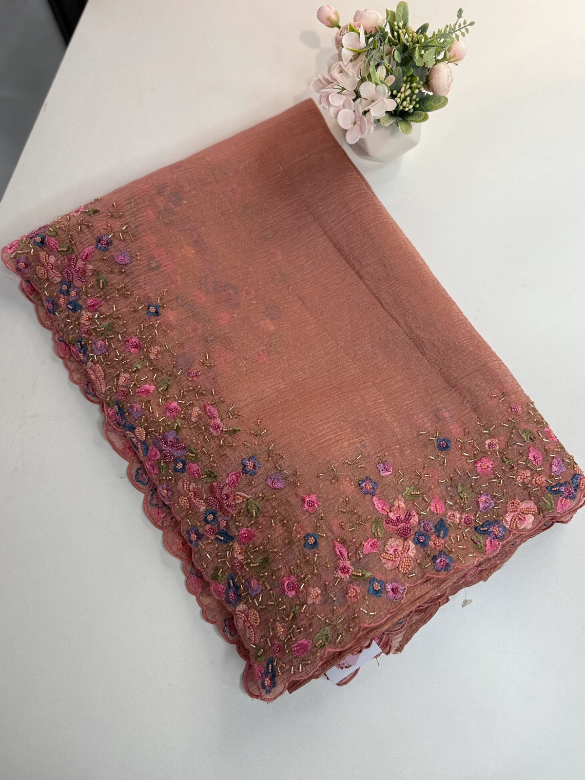 Crushed Crape Saree / 920A
