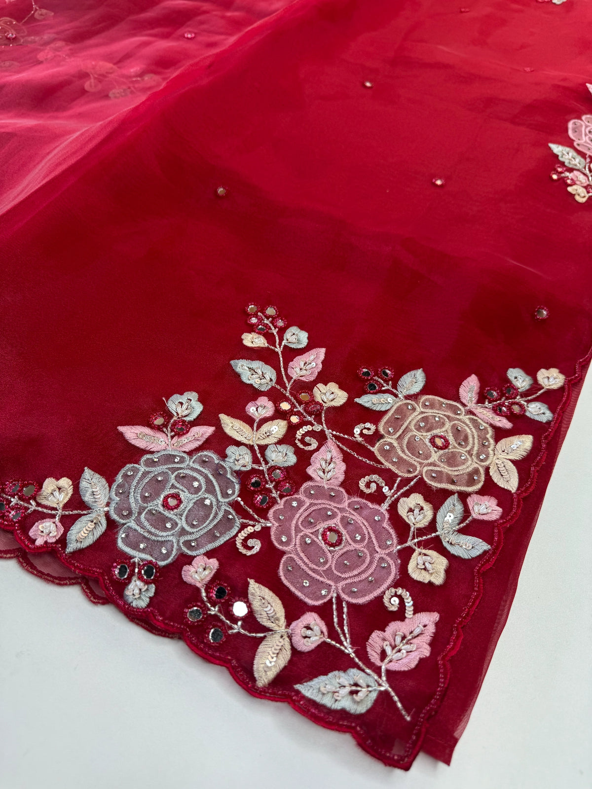 Glass Organza Saree/ SA007