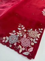 Glass Organza Saree/ SA007