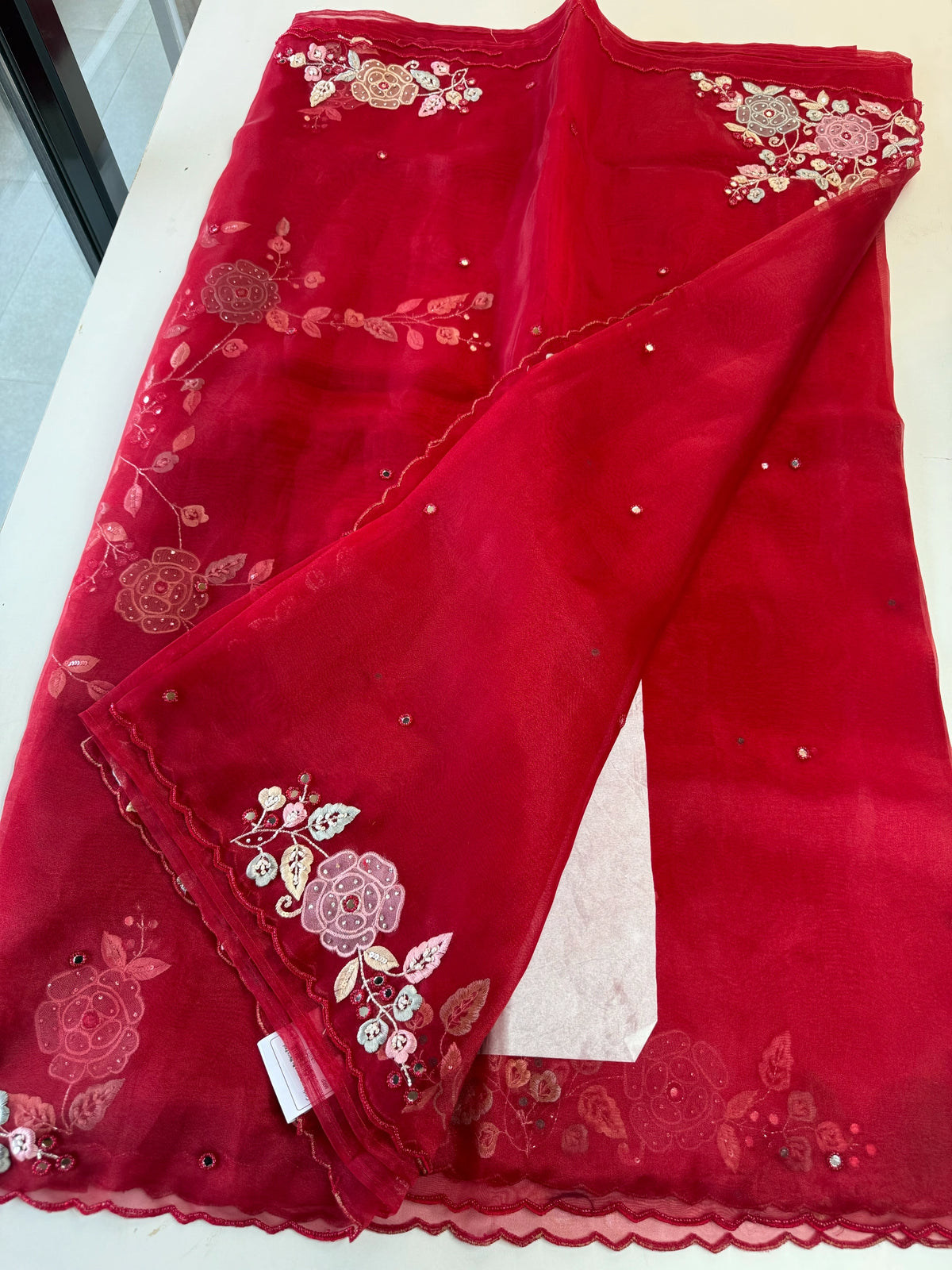 Glass Organza Saree/ SA007