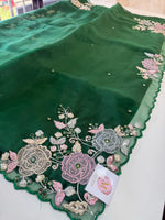 Glass Organza Saree/ SA007