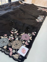 Glass Organza Saree/ SA007