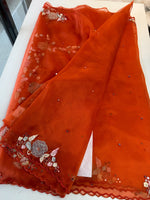 Glass Organza Saree/ SA007