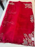 Glass Organza Saree/ SA007
