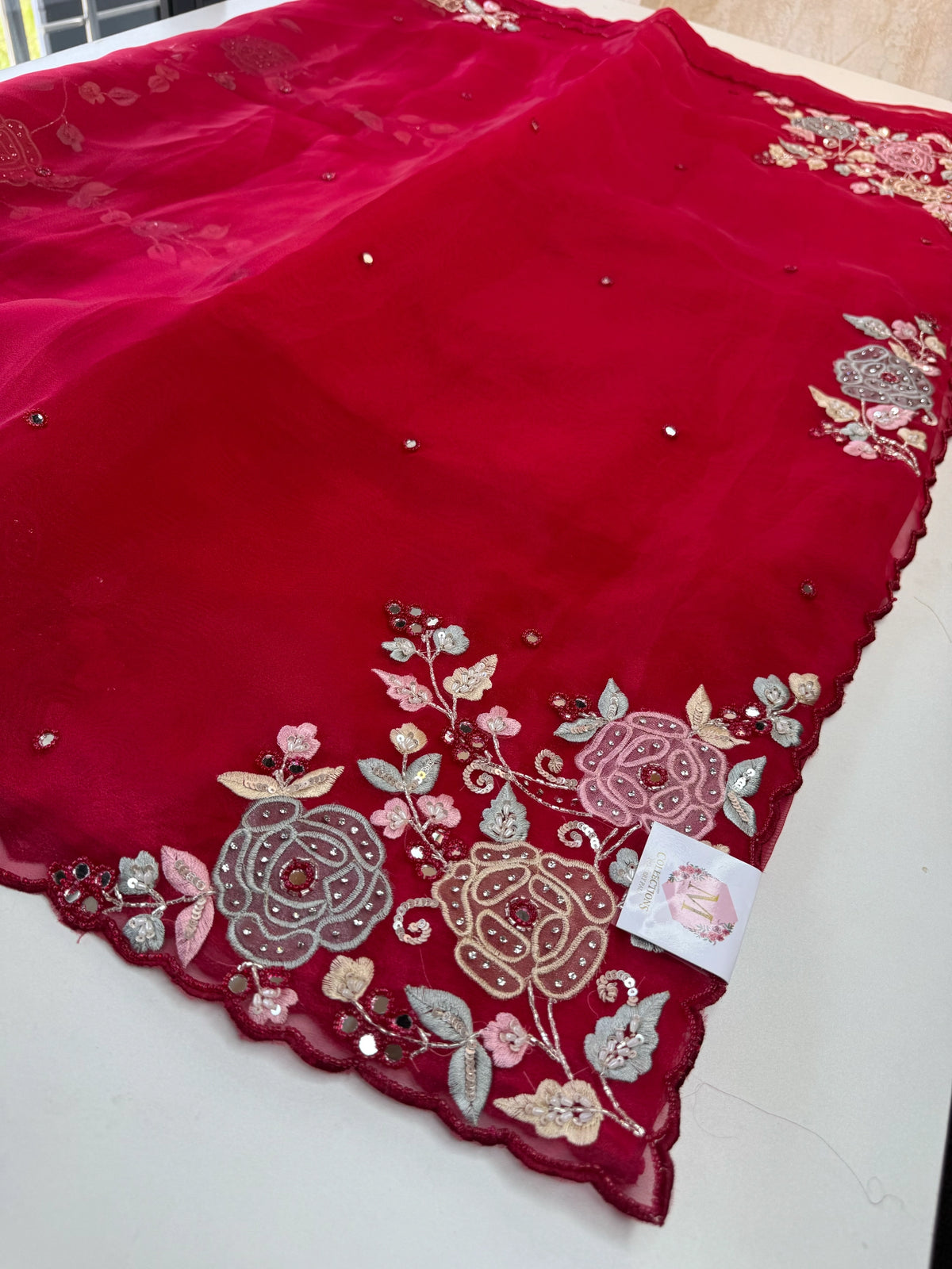 Glass Organza Saree/ SA007