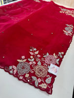 Glass Organza Saree/ SA007