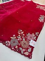 Glass Organza Saree/ SA007