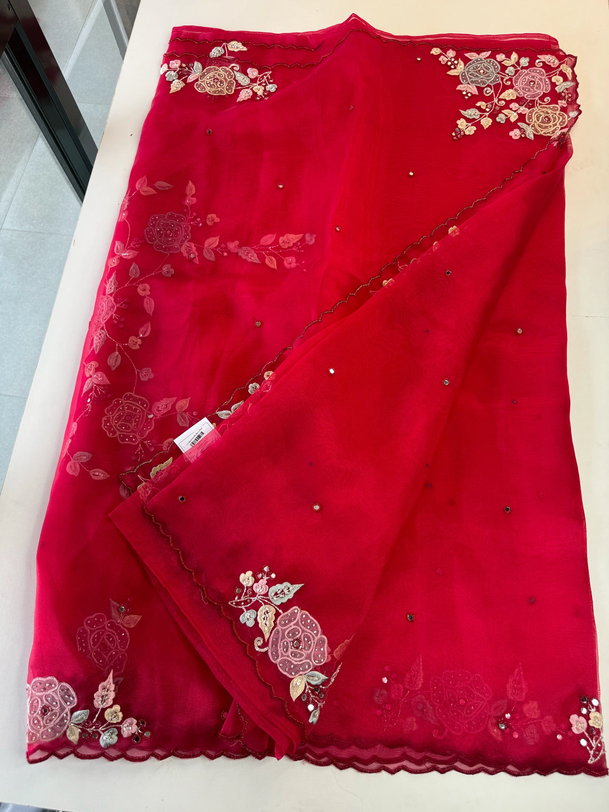 Glass Organza Saree/ SA007