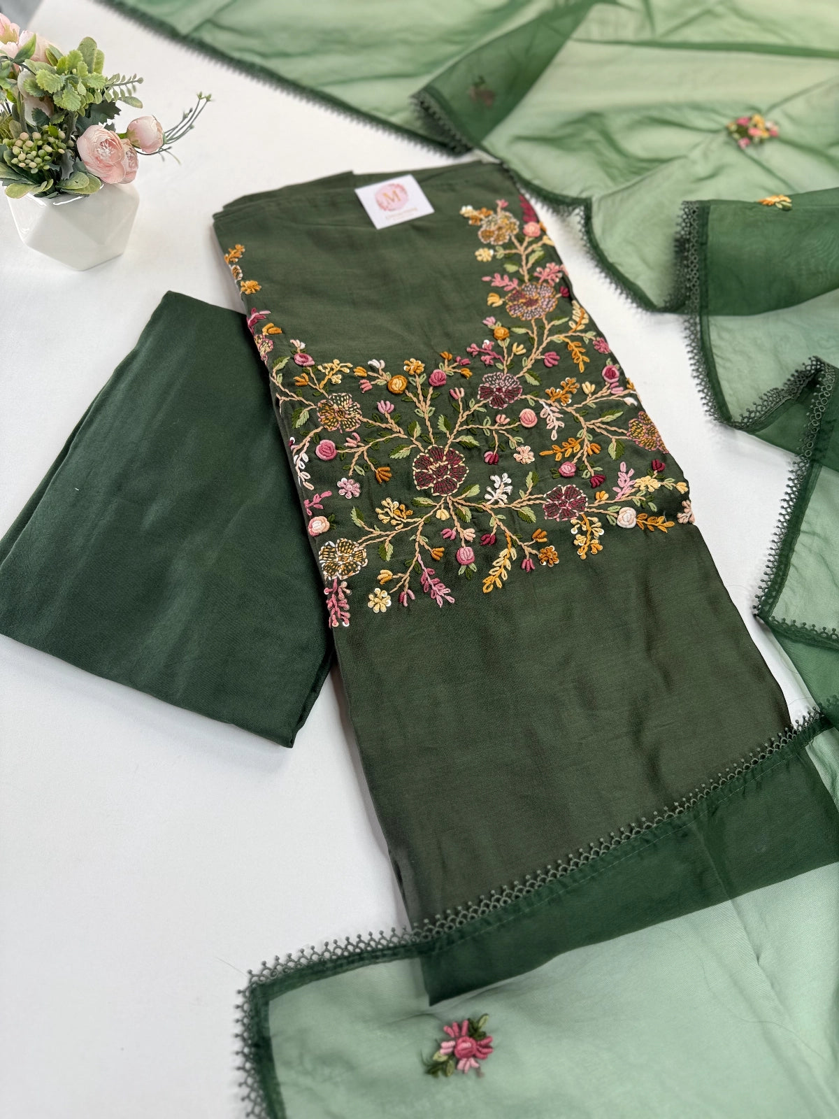 Mal Chanderi Unstitched Salwar Set / U3258