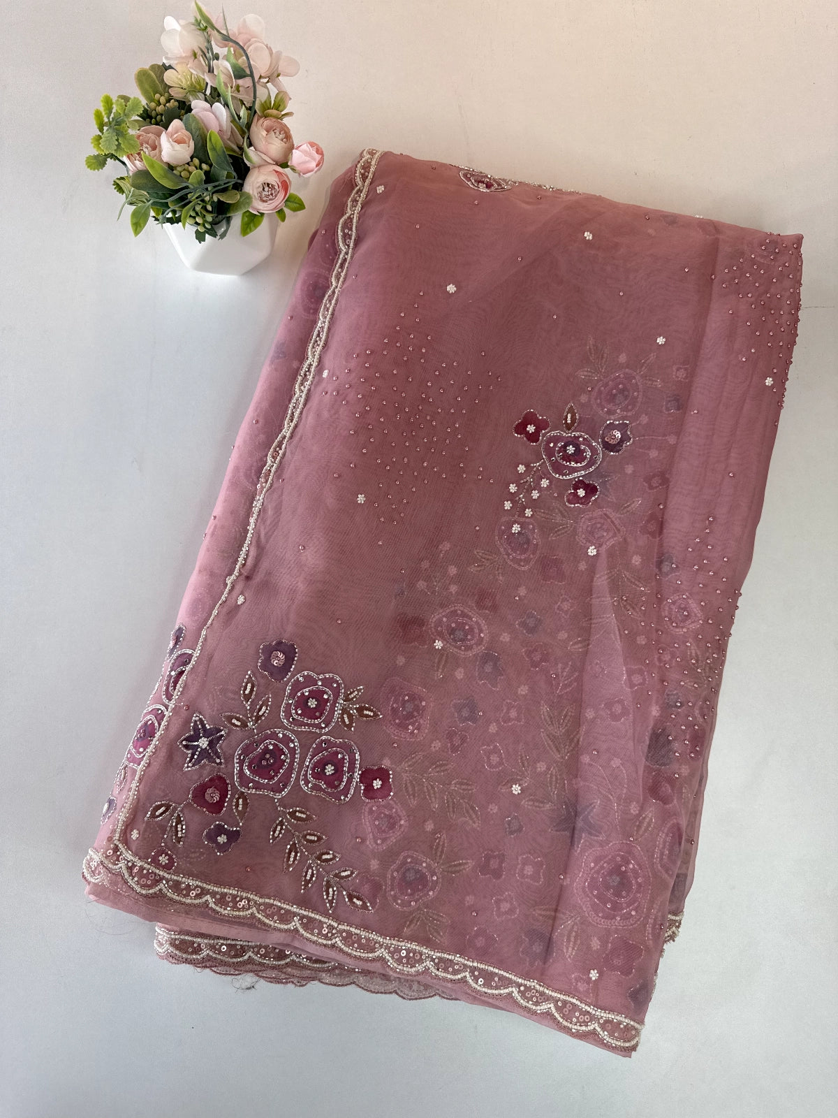 Organza saree / J3231