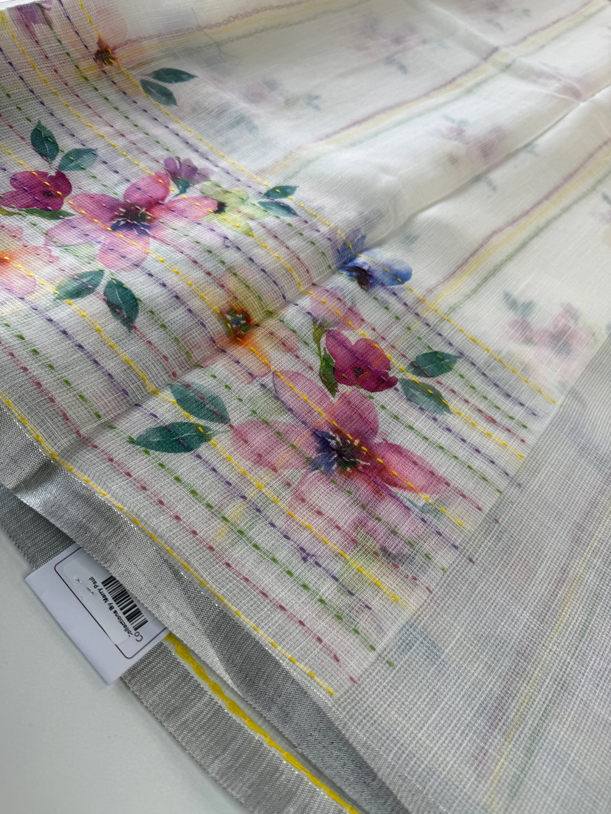 Linen cotton Saree/ LKE25