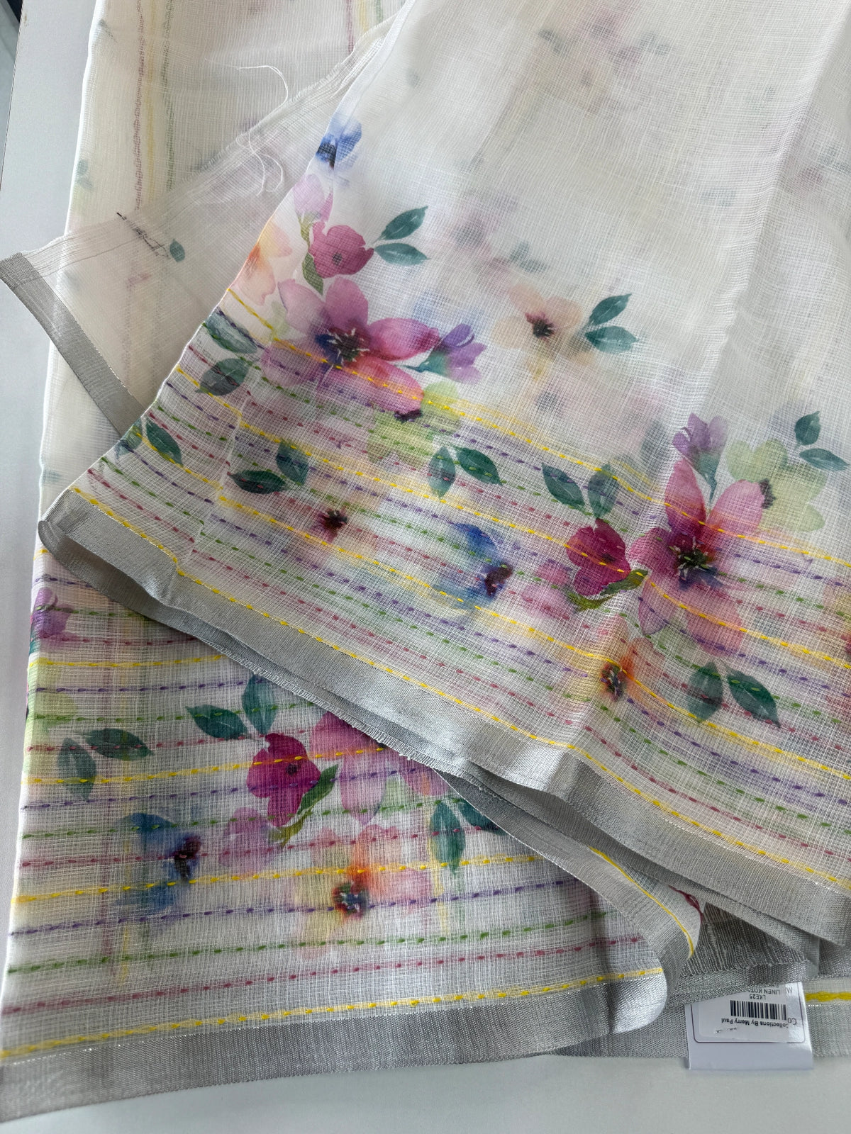 Linen cotton Saree/ LKE25