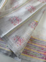 Linen cotton Saree/ LKE25