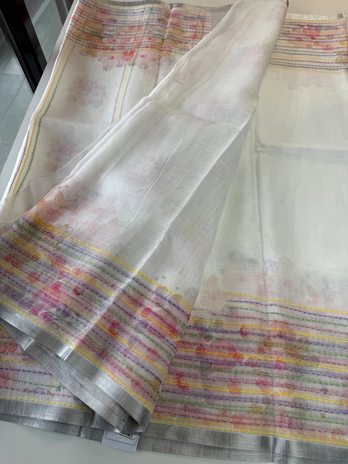 Linen cotton Saree/ LKE25