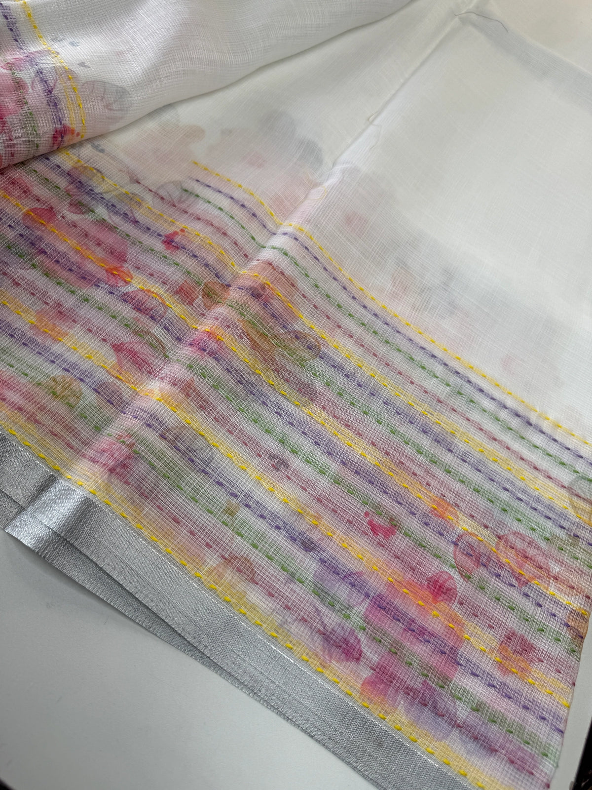 Linen cotton Saree/ LKE25