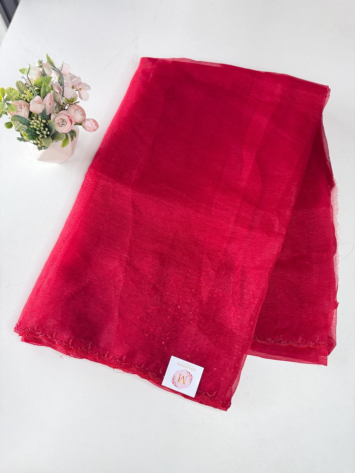 Crushed Tissue Saree /MJ005