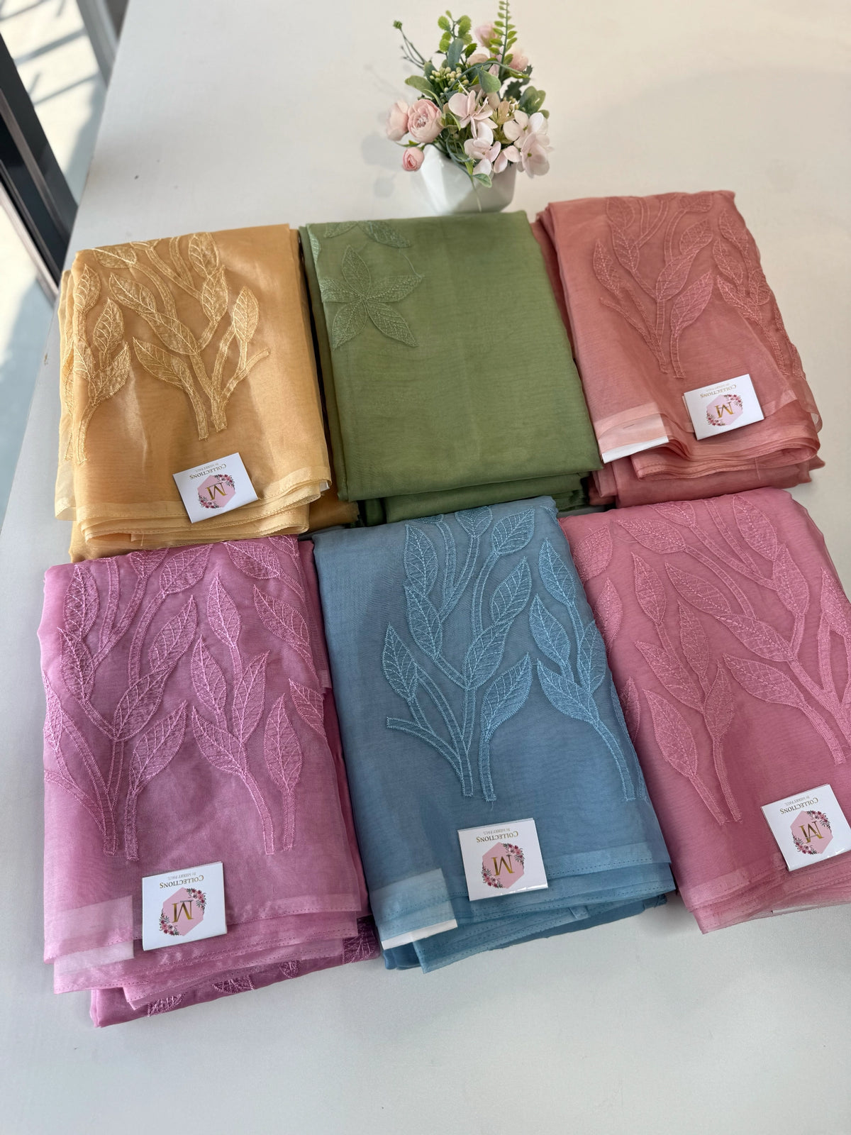 Unstitched salwar set organza/ US1279