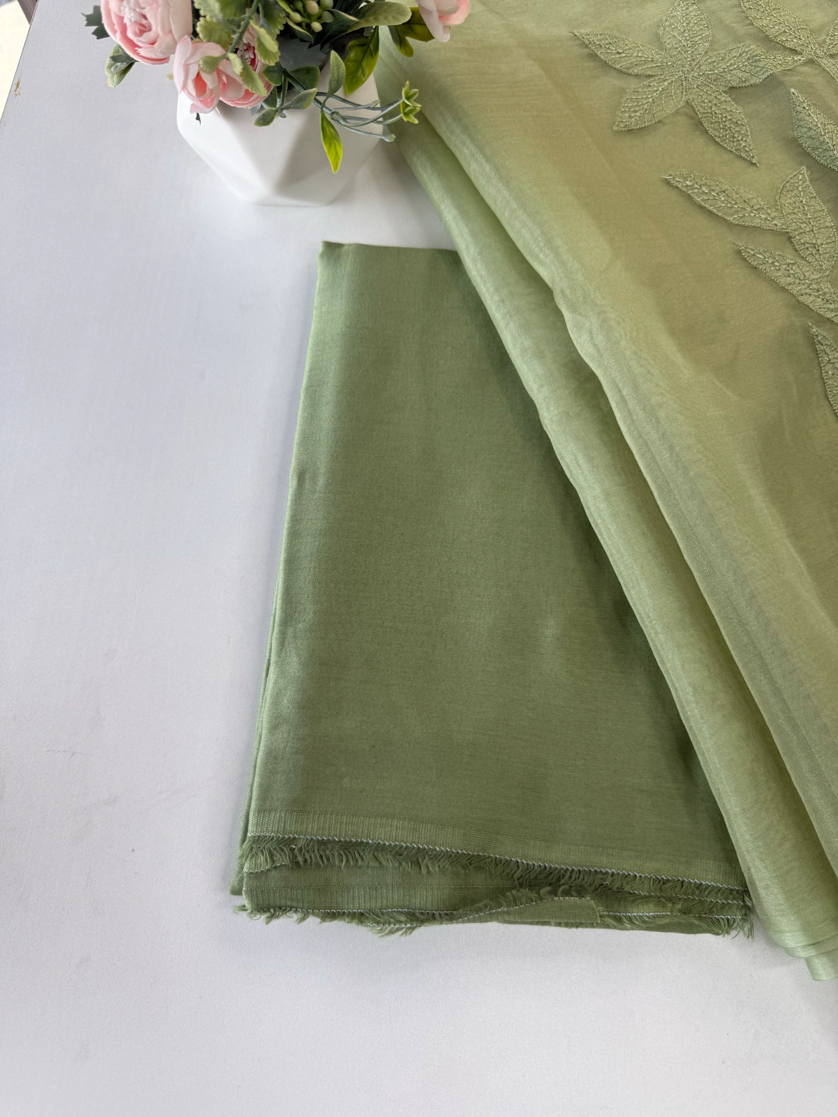 Unstitched salwar set organza/ US1279