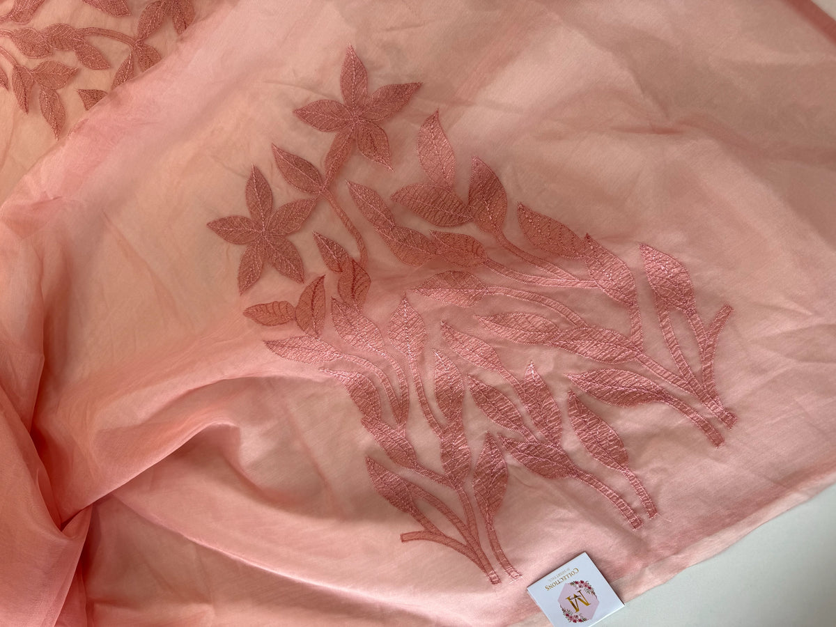 Unstitched salwar set organza/ US1279