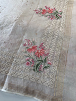 Premium Handloom kora silk Saree/ RE3769