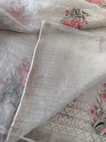 Premium Handloom kora silk Saree/ RE3769