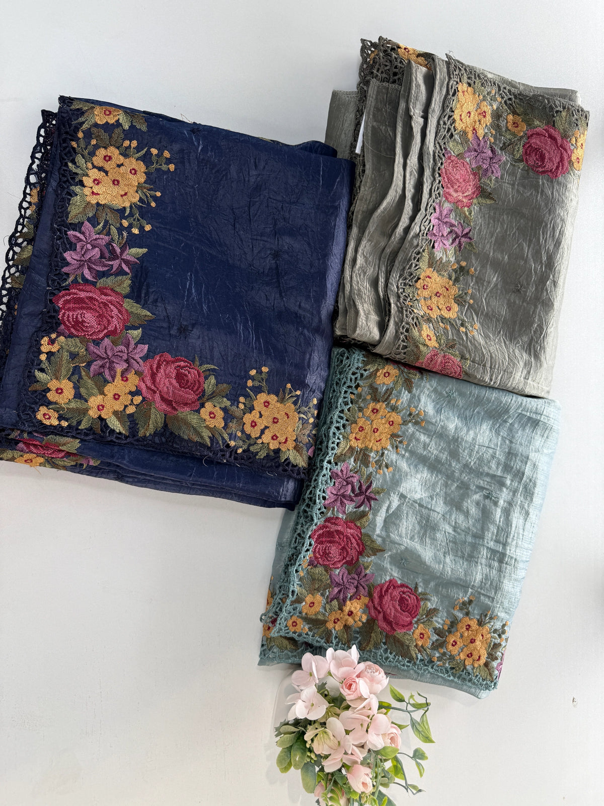 Crushed Organza Saree/ 218E