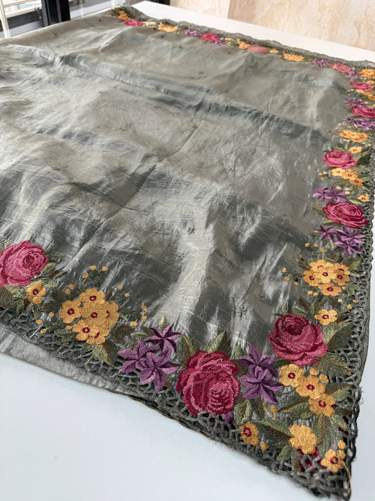 Crushed Organza Saree/ 218E