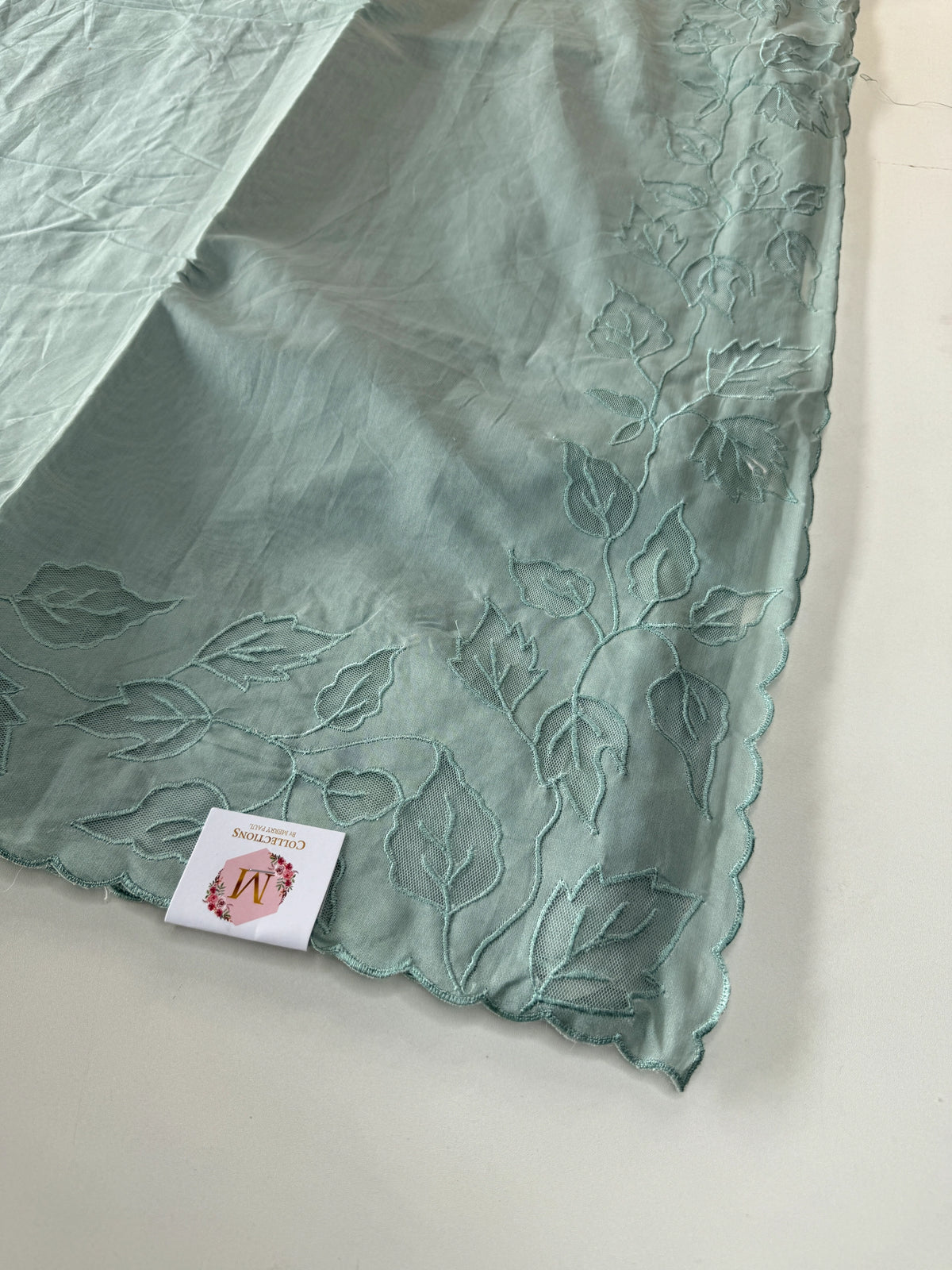 Cotton net Appliqué work Saree/ 125EFS