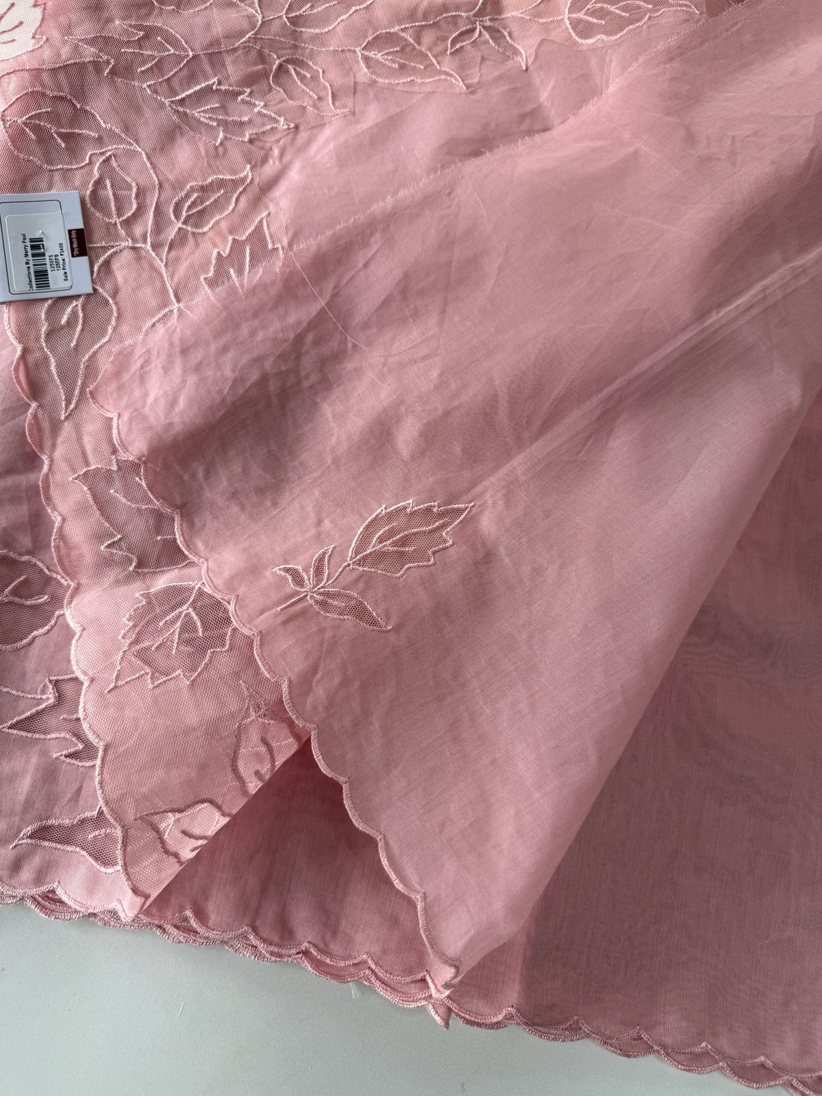 Cotton net Appliqué work Saree/ 125EFS