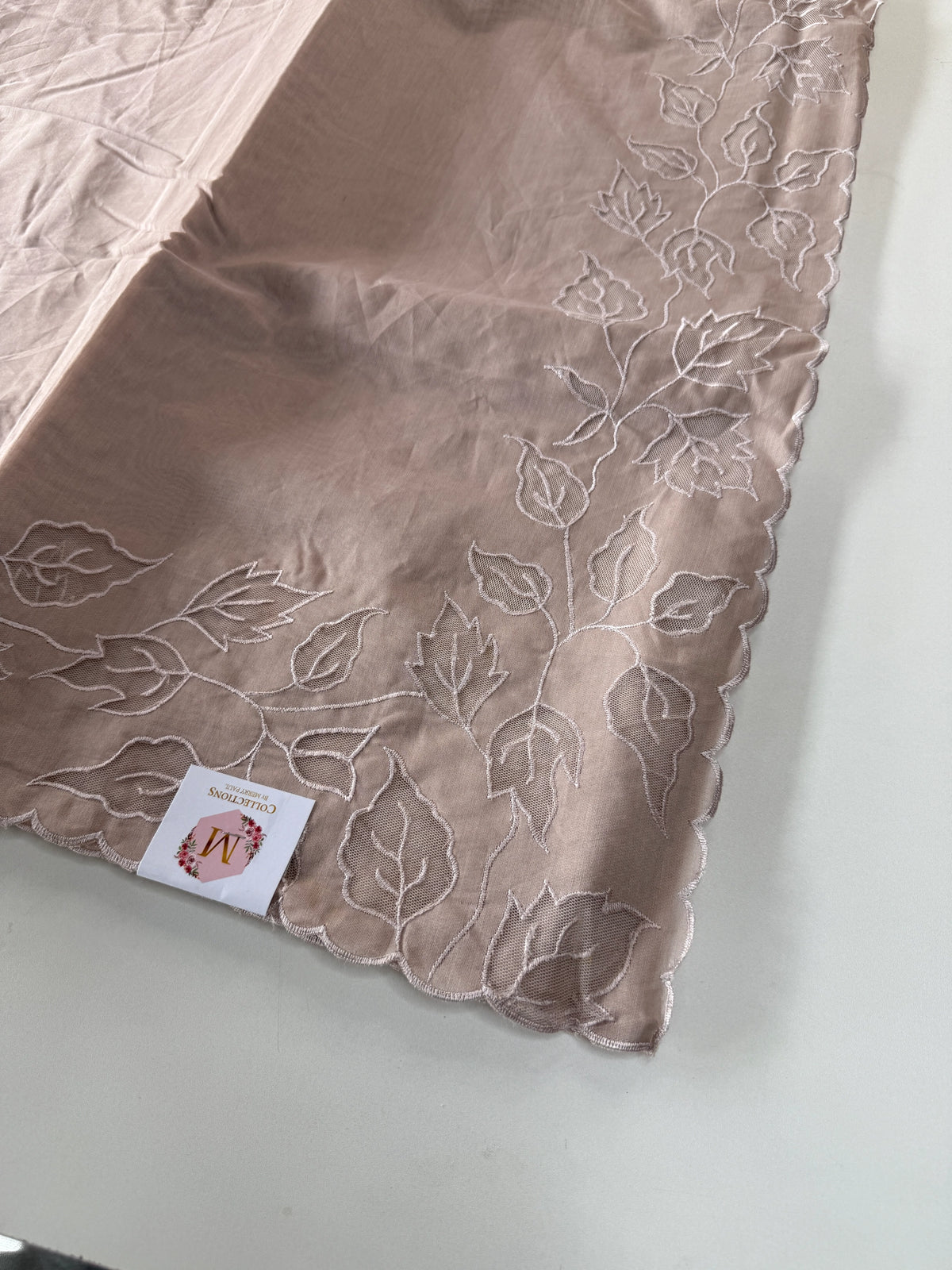 Cotton net Appliqué work Saree/ 125EFS