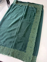 Georgette saree Bottle Green/ CW045