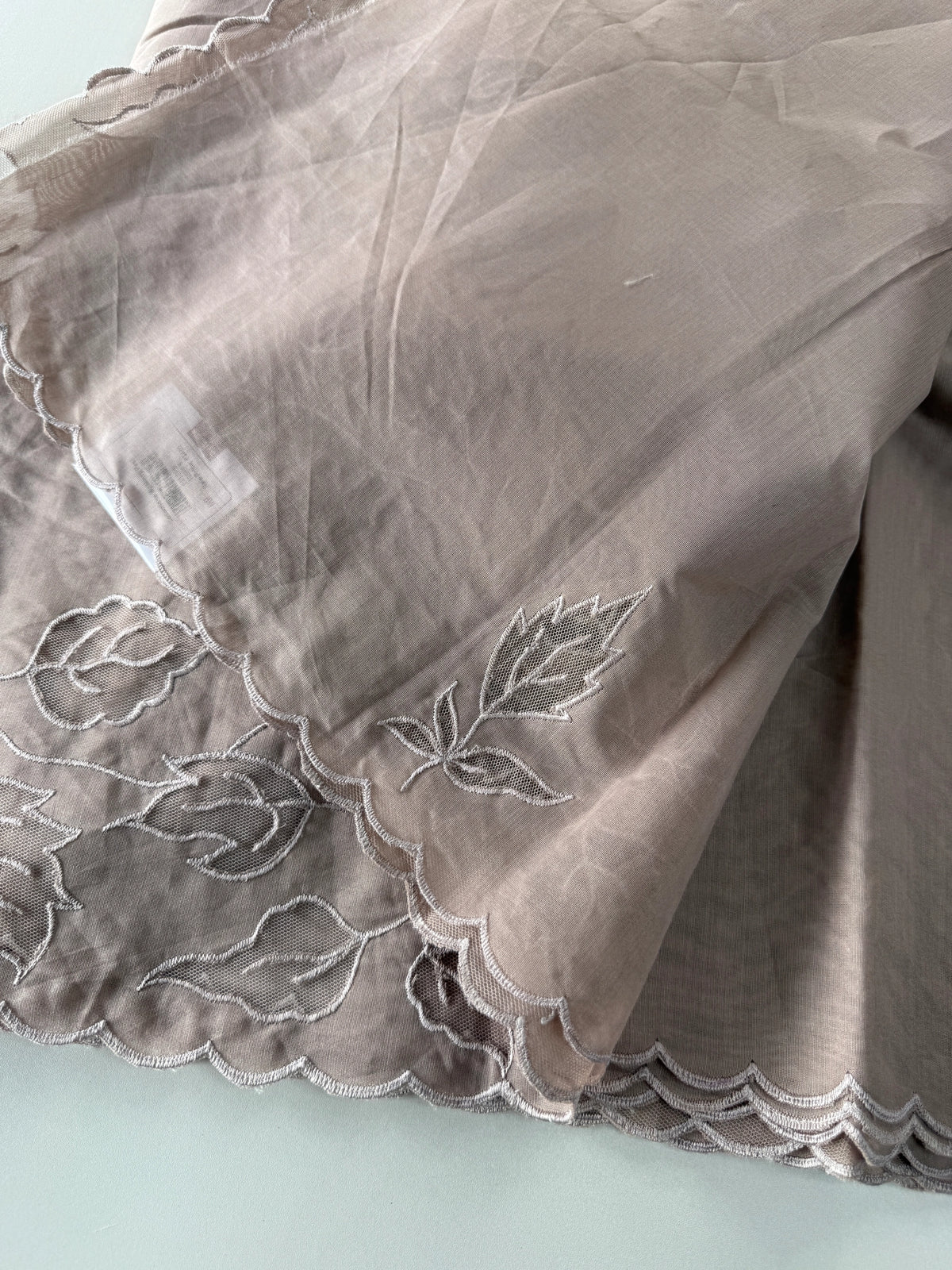 Cotton net Appliqué work Saree/ 125EFS