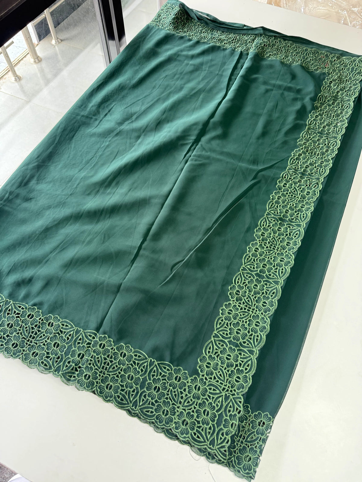 Georgette saree Bottle Green/ CW045