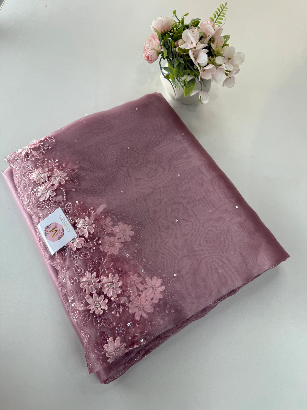 Glass Organza Saree/ HW23