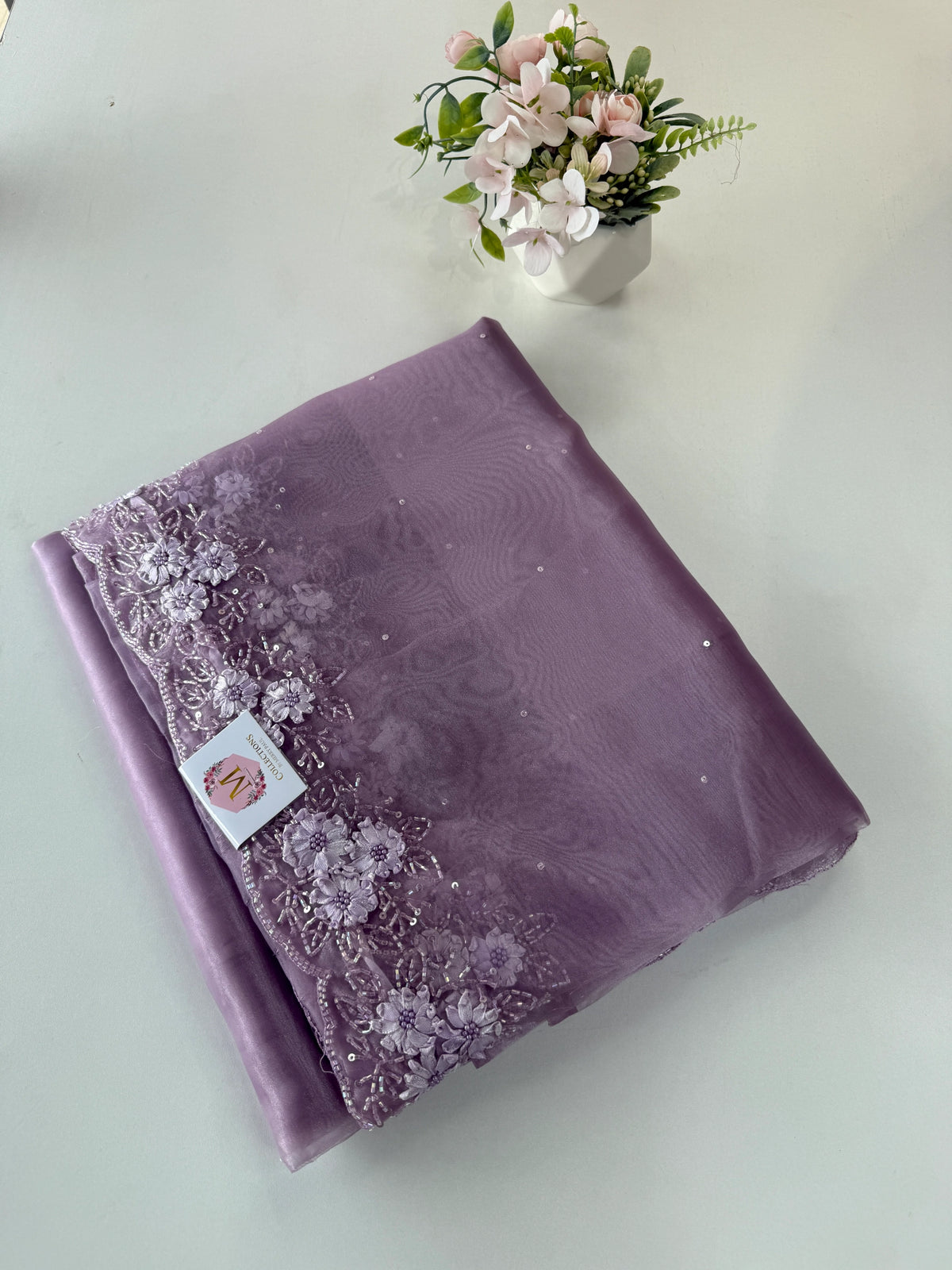 Glass Organza Saree/ HW23