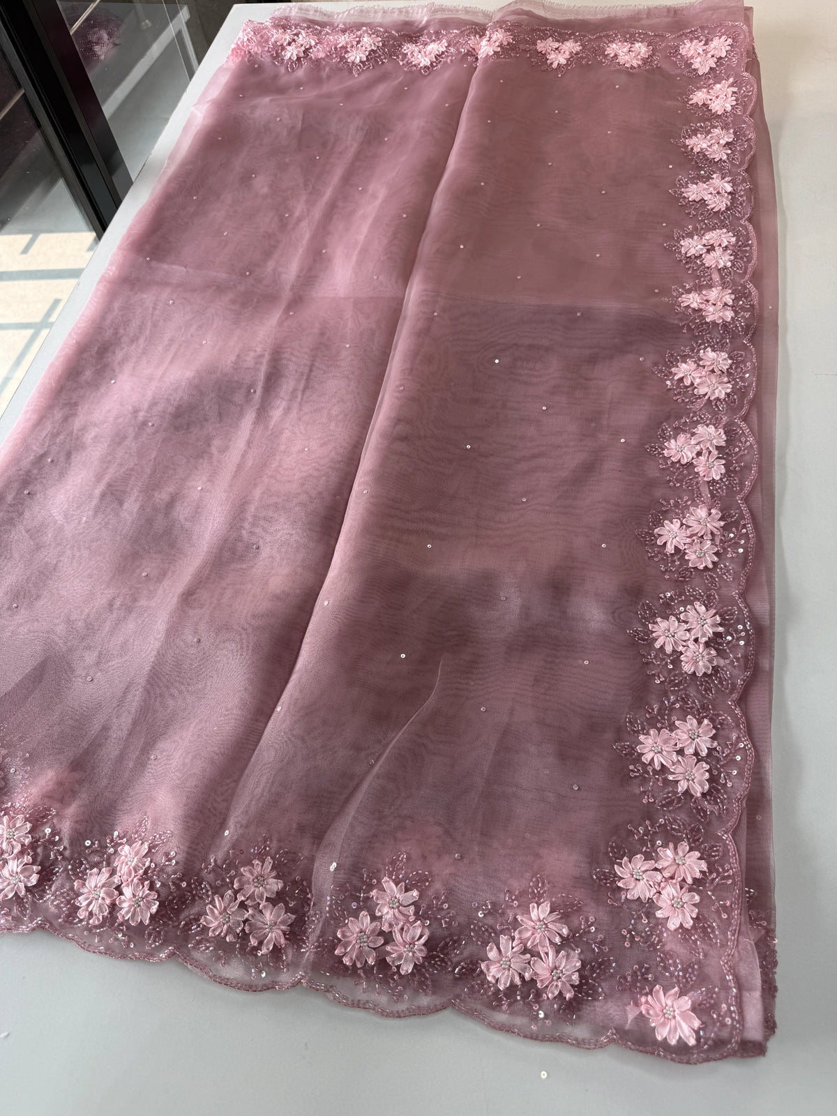 Glass Organza Saree/ HW23