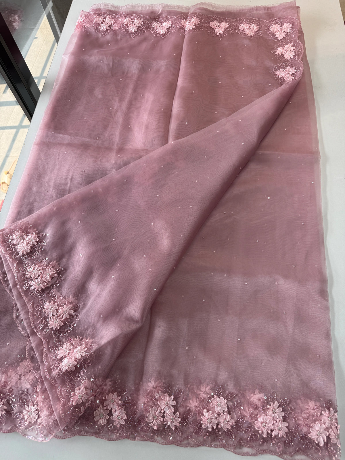 Glass Organza Saree/ HW23
