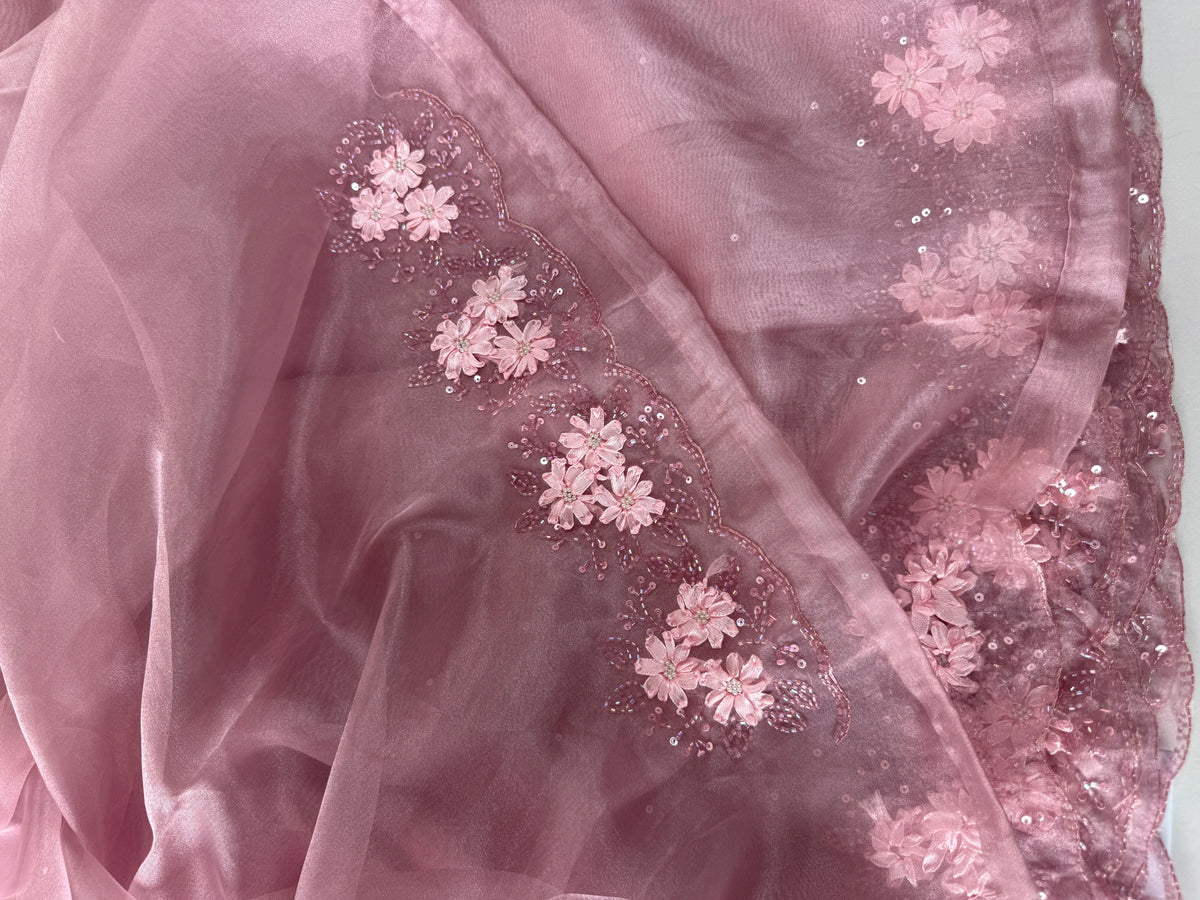 Glass Organza Saree/ HW23