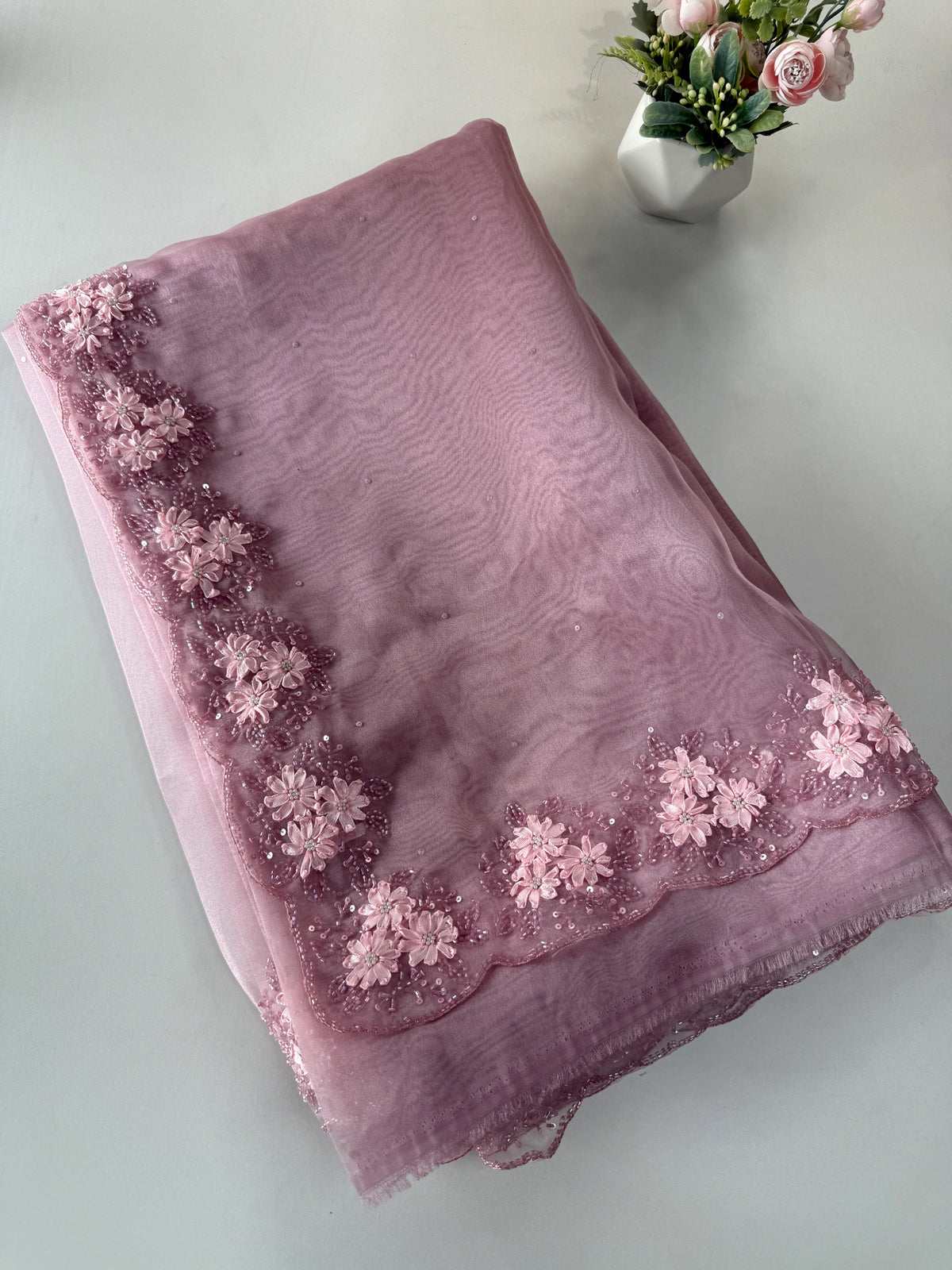 Glass Organza Saree/ HW23