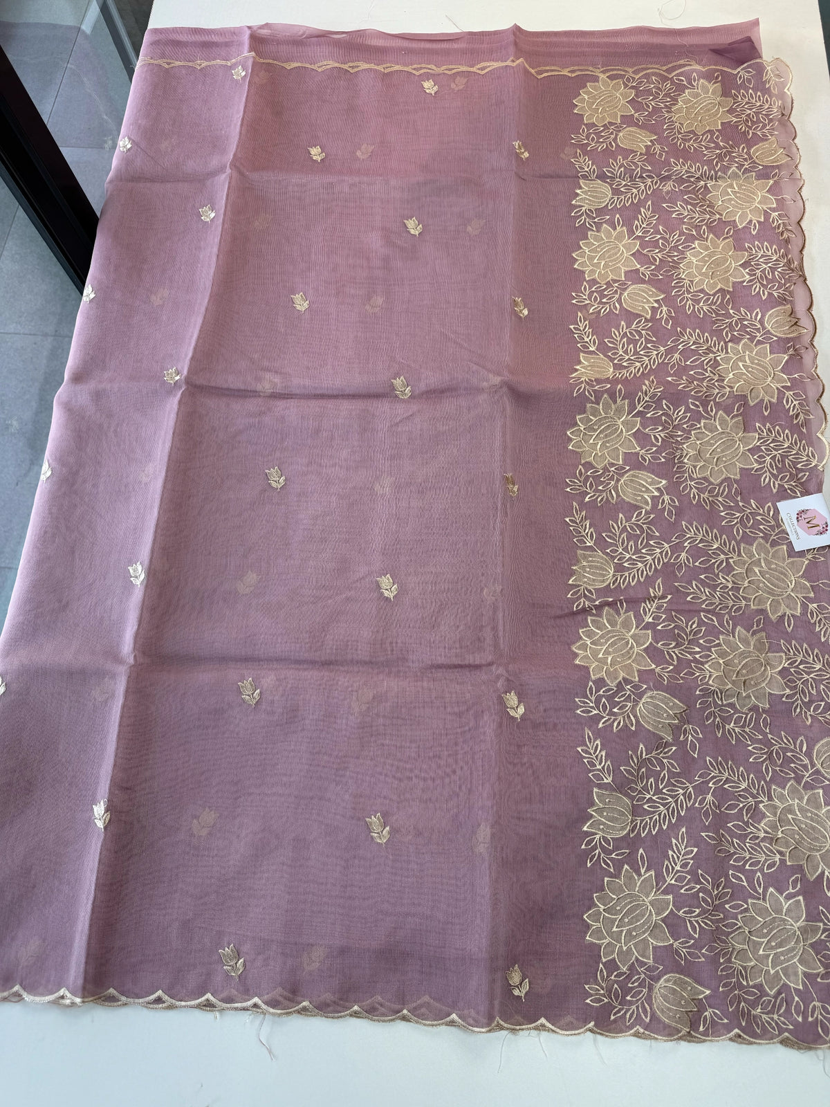 Chanderi Tissue Blend saree design 3/ RF54