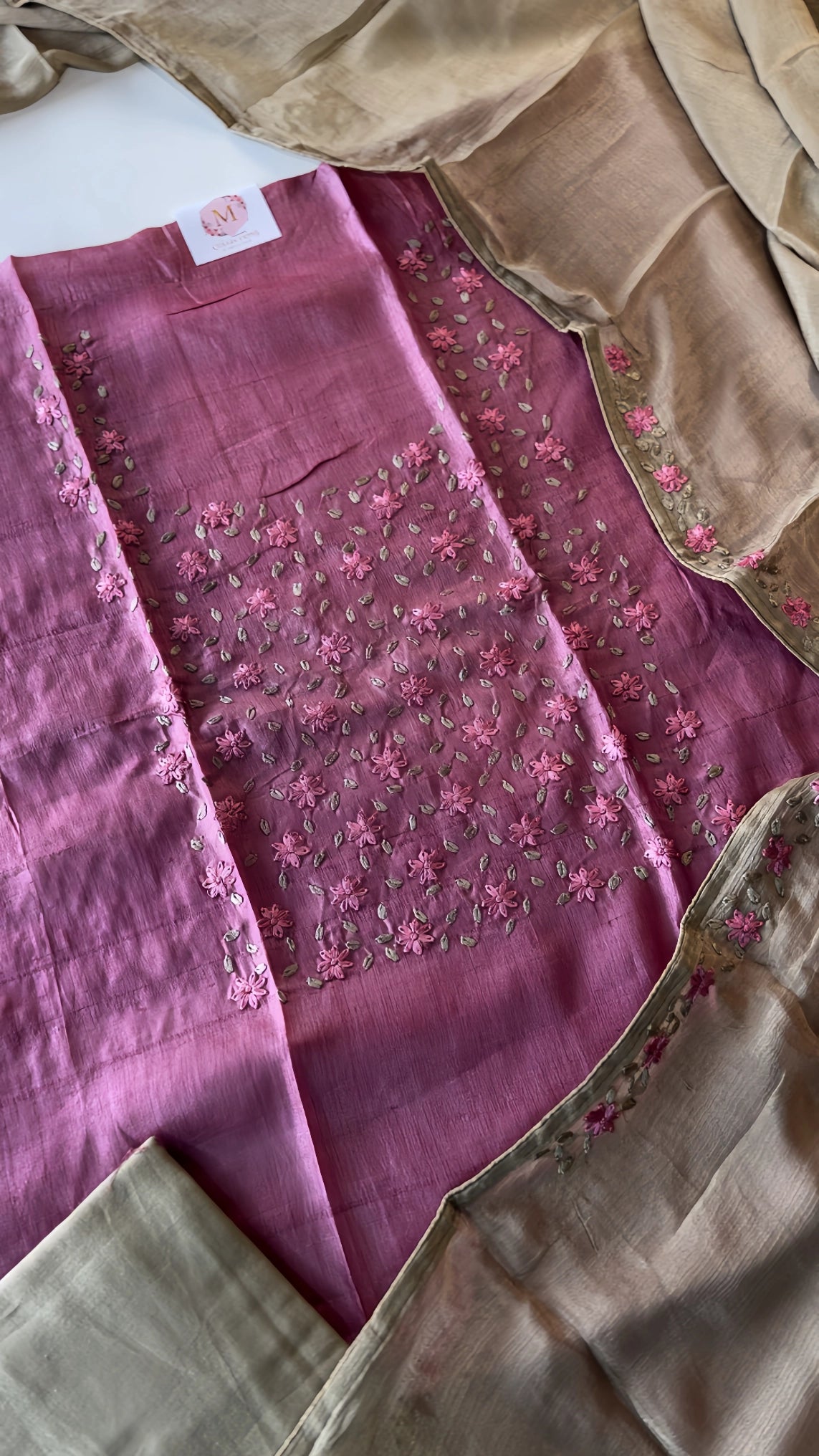 Pure tussar silk salwar set /S1099