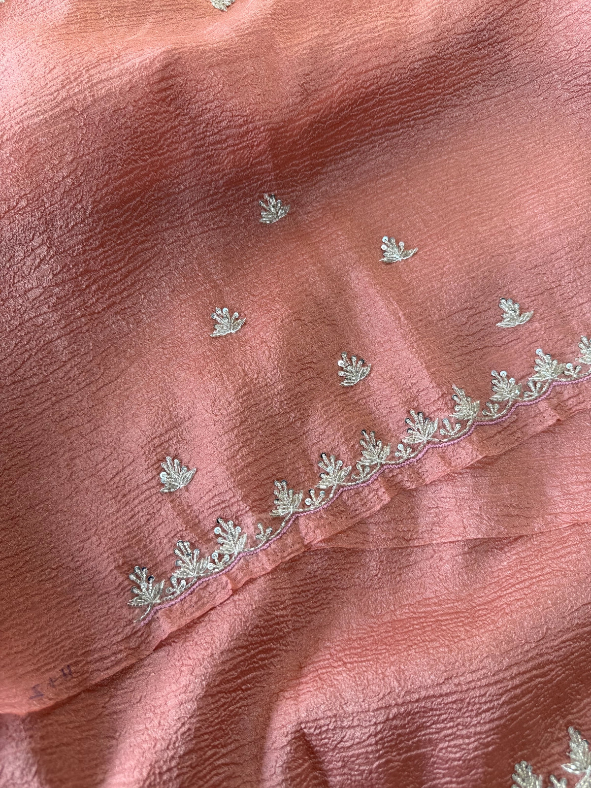 Crushed Crape Saree / J340