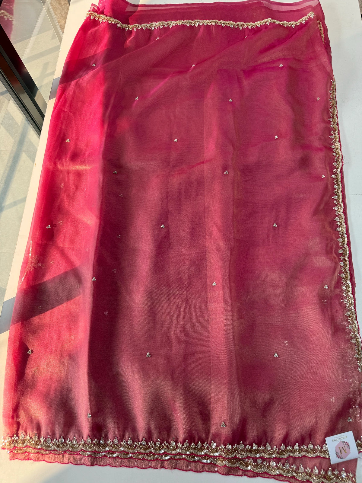 Tissue Georgette Saree/ 9116