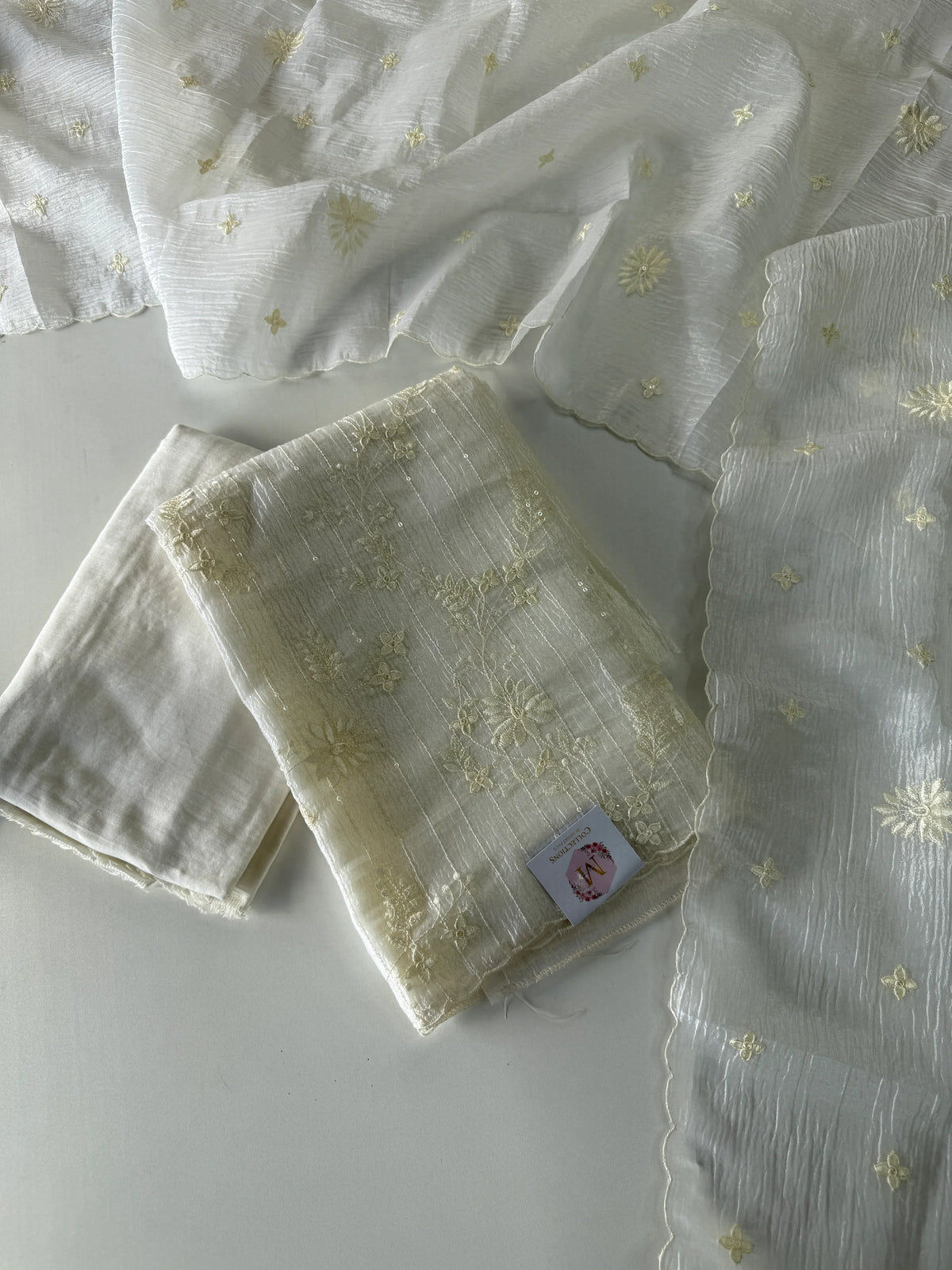 Crushed crape Saree/ US396